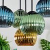 Koyoto Plafones, Luminarias esféricas 45 cm Azul, dorado, Verde, 5 luces