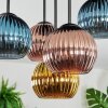 Koyoto Plafones, Luminarias esféricas 45 cm Azul, dorado, Color cobre, 5 luces