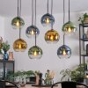 Koyoto Lámparas suspendidas, Luminarias esféricas, Lámparas colgantes Azul, dorado, Verde, Transparente, 8 luces