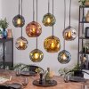 Ripoll Lámparas suspendidas, Luminarias esféricas, Lámparas colgantes Azul, Cromo, dorado, Verde, Color cobre, Ahumado, 8 luces