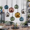 Ripoll Lámparas suspendidas, Luminarias esféricas, Lámparas colgantes Azul, Cromo, dorado, Verde, Color cobre, Ahumado, 8 luces