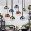 Koyoto Lámparas suspendidas, Luminarias esféricas, Lámparas colgantes Azul, Verde, Transparente, Color cobre, 8 luces