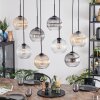 Koyoto Lámparas suspendidas, Luminarias esféricas, Lámparas colgantes Colores ámbar, Transparente, Ahumado, 8 luces