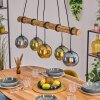 Koyoto Lámparas suspendidas, Luminarias esféricas, Lámparas colgantes Crudo, Negro, 5 luces