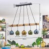 Koyoto Lámparas suspendidas, Luminarias esféricas, Lámparas colgantes Crudo, Negro, 5 luces