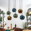 Ripoll Lámparas suspendidas, Luminarias esféricas, Lámparas colgantes Azul, dorado, Verde, 6 luces