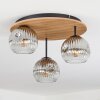 Ripoll Plafones, Luminarias esféricas Crudo, Negro, 3 luces