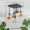 Gastor Plafones, Luminarias esféricas Colores ámbar, Transparente, Ahumado, 5 luces