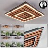 Meron Plafones LED Color madera, Negro, 1 luz