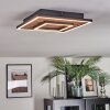 Meron Plafones LED Color madera, Negro, 1 luz