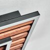 Meron Plafones LED Color madera, Negro, 1 luz