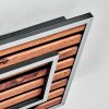 Meron Plafones LED Color madera, Negro, 1 luz