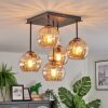 Koyoto Plafones, Luminarias esféricas Colores ámbar, 5 luces