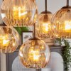 Koyoto Plafones, Luminarias esféricas Colores ámbar, 5 luces