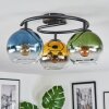 Koyoto Plafones, Luminarias esféricas 37 cm Azul, dorado, Verde, Transparente, 3 luces