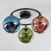 Gastor Plafones, Luminarias esféricas 37 cm Azul, Verde, Color cobre, 3 luces