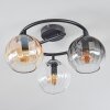 Koyoto Plafones, Luminarias esféricas 37 cm Colores ámbar, Transparente, Ahumado, 3 luces