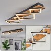 Cabanas Plafones LED Color madera, Negro, 1 luz