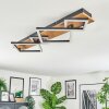 Cabanas Plafones LED Color madera, Negro, 1 luz