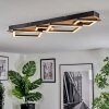 Cabanas Plafones LED Color madera, Negro, 1 luz