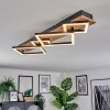Cabanas Plafones LED Color madera, Negro, 1 luz