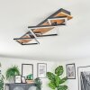 Cabanas Plafones LED Color madera, Negro, 1 luz