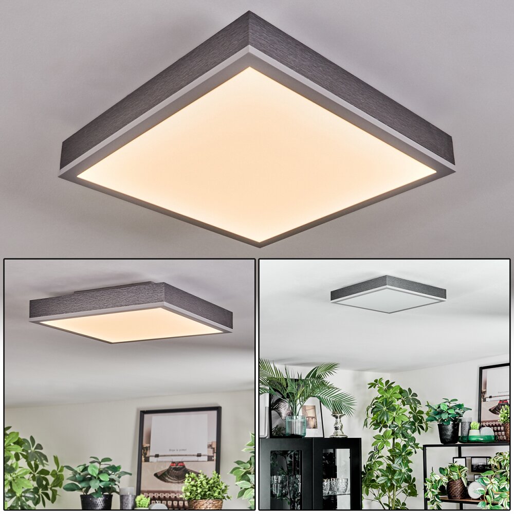 Salmi Plafones, Panel LED Gris, Plata, 1 luz main product photo