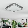 Salmi Plafones, Panel LED Gris, Plata, 1 luz