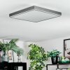 Salmi Plafones, Panel LED Gris, Plata, 1 luz