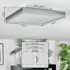 Salmi Plafones, Panel LED Gris, Plata, 1 luz