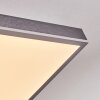 Salmi Plafones, Panel LED Gris, Plata, 1 luz