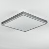 Salmi Plafones, Panel LED Gris, Plata, 1 luz, Mando a distancia