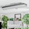 Salmi Plafones, Panel LED Gris, Plata, 1 luz