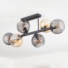 Koyoto Plafones, Luminarias esféricas Colores ámbar, Ahumado, 6 luces