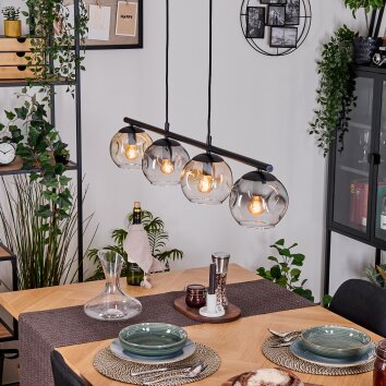 Ripoll Lámparas suspendidas, Luminarias esféricas, Lámparas colgantes Colores ámbar, Transparente, Ahumado, 4 luces