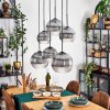 Koyoto Lámparas suspendidas, Luminarias esféricas, Lámparas colgantes Transparente, Ahumado, 6 luces