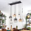 Koyoto Lámparas suspendidas, Luminarias esféricas, Lámparas colgantes Colores ámbar, Transparente, Ahumado, 6 luces