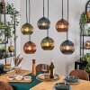 Koyoto Lámparas suspendidas, Luminarias esféricas, Lámparas colgantes Azul, Verde, Color cobre, 6 luces