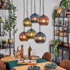 Koyoto Lámparas suspendidas, Luminarias esféricas, Lámparas colgantes Azul, Verde, Color cobre, 6 luces