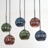 Koyoto Lámparas suspendidas, Luminarias esféricas, Lámparas colgantes Azul, Verde, Color cobre, 6 luces