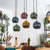 Koyoto Lámparas suspendidas, Luminarias esféricas, Lámparas colgantes Azul, dorado, Verde, Color cobre, 6 luces