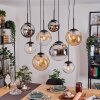 Gastor Lámparas suspendidas, Luminarias esféricas, Lámparas colgantes Colores ámbar, Cromo, Transparente, Ahumado, 8 luces
