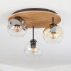 Ripoll Plafones, Luminarias esféricas Crudo, Negro, 3 luces