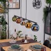 Koyoto Lámparas suspendidas, Luminarias esféricas, Lámparas colgantes Azul, Cromo, dorado, Verde, Color cobre, Ahumado, 5 luces