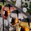 Koyoto Lámparas suspendidas, Luminarias esféricas, Lámparas colgantes Azul, Cromo, dorado, Verde, Color cobre, Ahumado, 5 luces