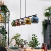 Koyoto Lámparas suspendidas, Luminarias esféricas, Lámparas colgantes Azul, Cromo, dorado, Verde, Color cobre, Ahumado, 5 luces