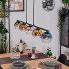 Koyoto Lámparas suspendidas, Luminarias esféricas, Lámparas colgantes Azul, Cromo, dorado, Verde, Transparente, Color cobre, Ahumado, 5 luces