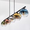 Koyoto Lámparas suspendidas, Luminarias esféricas, Lámparas colgantes Azul, Cromo, dorado, Verde, Transparente, Color cobre, Ahumado, 5 luces