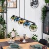 Koyoto Lámparas suspendidas, Luminarias esféricas, Lámparas colgantes Azul, dorado, Verde, Transparente, 5 luces