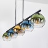 Koyoto Lámparas suspendidas, Luminarias esféricas, Lámparas colgantes Azul, dorado, Verde, Transparente, 5 luces